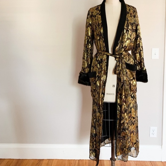 ZARA Small Bloggers FAV Silk Fur Kimono Robe - Picture 5 of 6